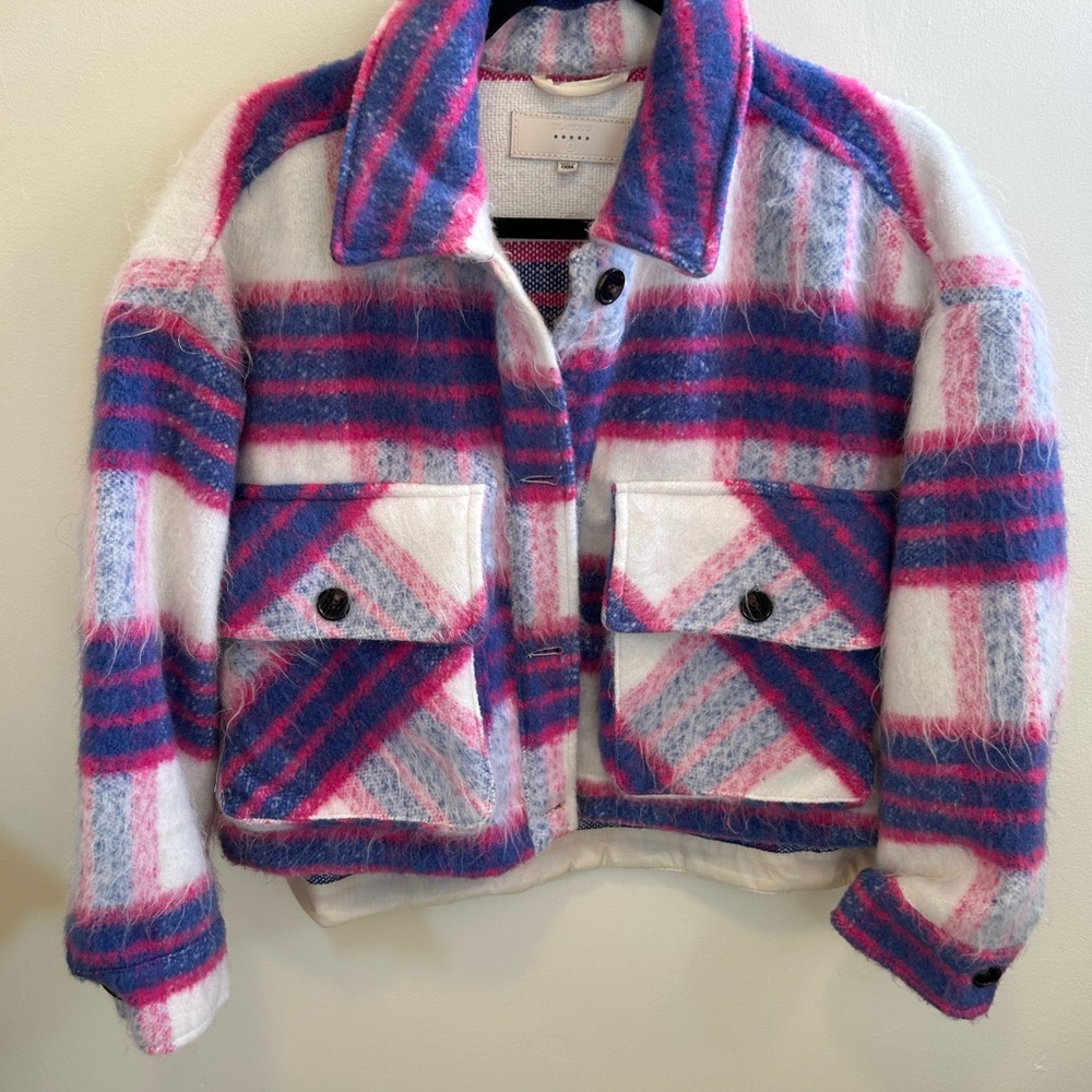Plaid Pink and Blue Jacket